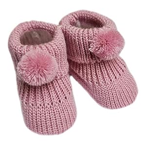 Nursery Time Newborn Baby Boys Girls Booties Knitted Pom Pom Booties Soft Baby Bootees NB-3 Months 116-377