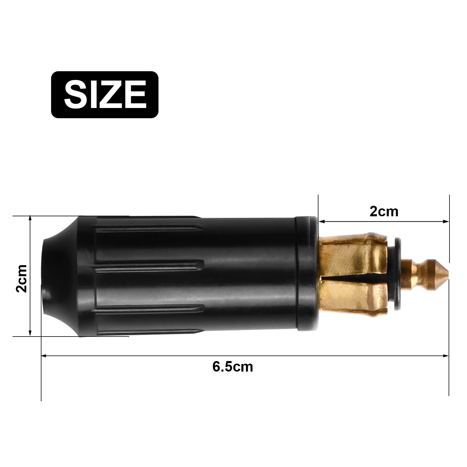 EBTOOLS Adattatore Presa Accendisigari Europa per Moto 12V DIN, 15A, Nero