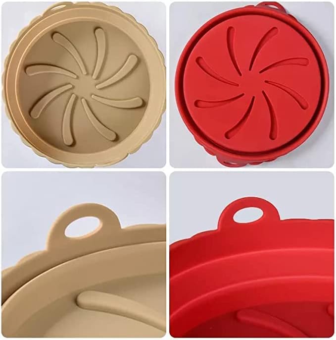 Miniatura 8 de Revestimientos de silicona para freidora de aire  Forros de silicona resistentes al calor  Forros antiadherentes seguros para alimentos para cesta