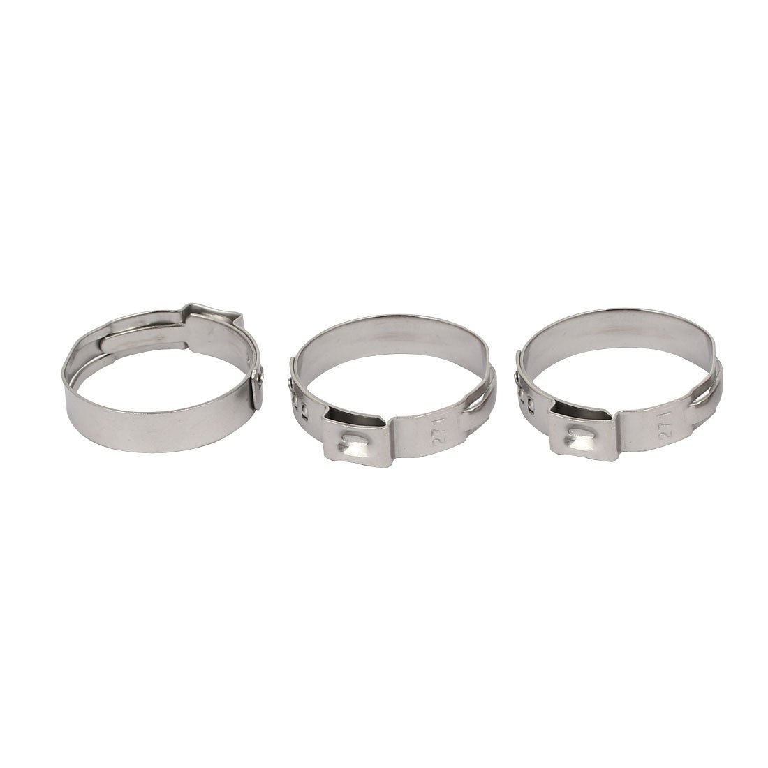 Aexit 8pcs 12mm Clamps Wide Adjustable 91-114mm Range Hose Tight Fastener Clamp Clip Hoop Worm Gear Strap Clamps Pipe Fitting