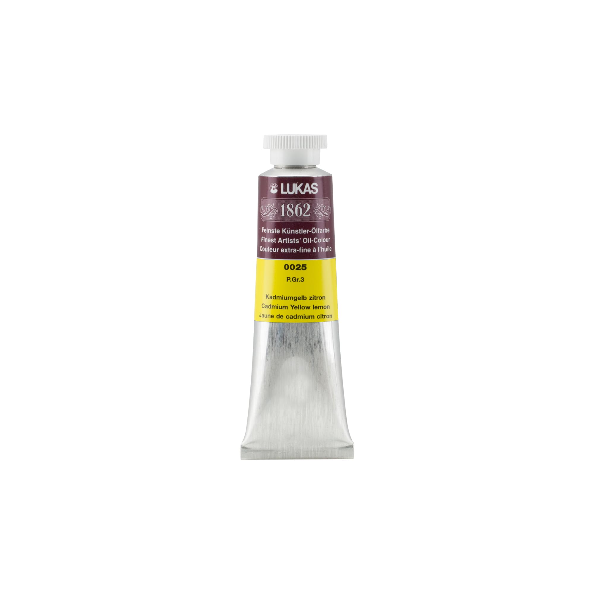Lukas 1862 Oil Pintura al óleo, color amarillo cadmio limón. 37 ml