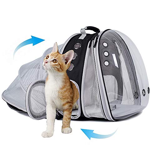 SOURCER Mochila grande para transportar gatos  parte delantera y trasera  expandible