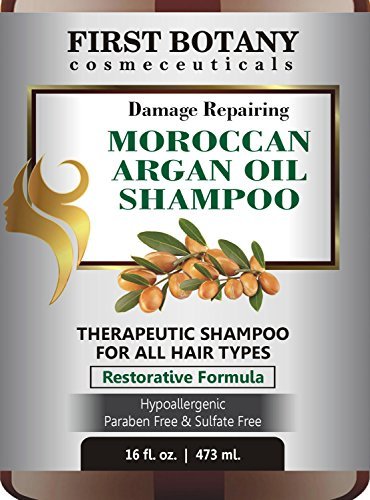Moroccan Argan Oil Shampoo with Restorative Formula 16 fl. oz. Gentle & Sulfate Free for All Hair Types. Cleanses, Revives, Hydrates, Detangles Hair & Revitalizes the Scalp & Split-Ends - Thumbnail 6