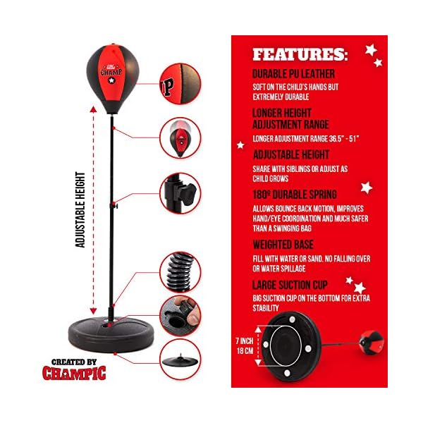 Punching Bag for Kids 3-10 Easy to Assemble +Boxing Gloves +Focus Pads +Toys for 7 Year Old Boys +Boys Toys