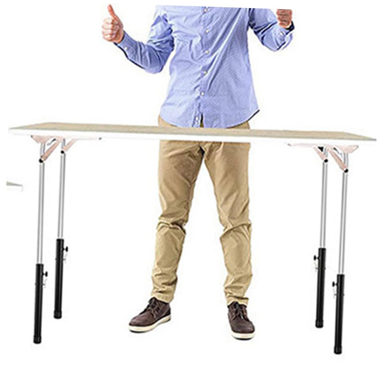 Extensor de Altura para Patas de Mesa de Acero Inoxidable 4 Piezas | Negro, Diseño Estable y Altura Regulable, Apto para Mesa y Banco de Trabajo