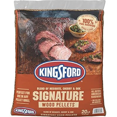 Kingsford Signature Wood Pellets, 100% Natural Mesquite, Cherrywood, and Oak Blend Hardwood Pellets for Grilling 20 Pounds (Package May Vary)