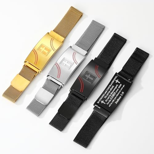 Pulsera ajustable con motivo deportivo para hombres miniatura 4