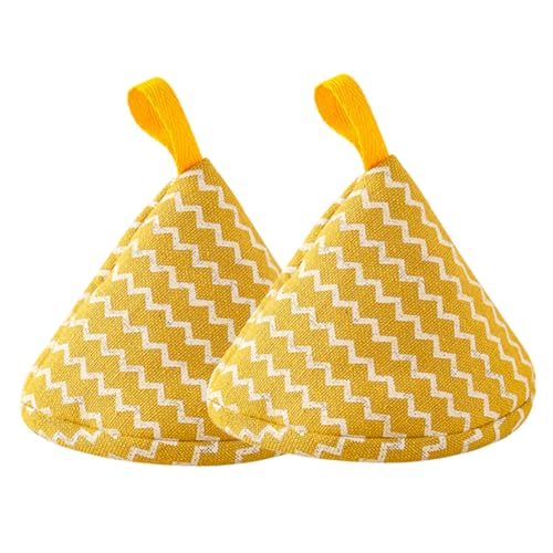 Ipetboom 2 Piezas Cubiertas para Asas de Tapa de Olla Antiquemaduras de Fundas Resistentes al Calor Protectores Prácticos para Cocina y Horno Agarres Seguros para Ollas y Cacerolas