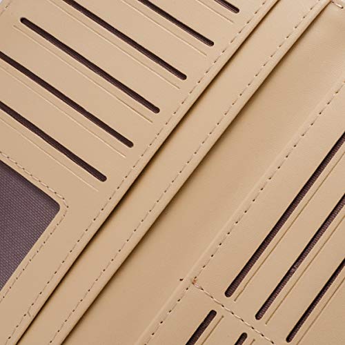 INOVERA-LABEL-Brown-Vegan-Leather-Womens-Tri-fold-Women-Fashion-Card-Coin-Holder-Ladies-Long-Purse-Clutch-Wallet-KK24