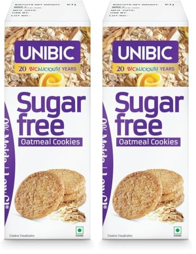 Image of Unibic Sugar Free Oatmeal, 75 /67.5gm(weight may vary) (Pack of 2)
