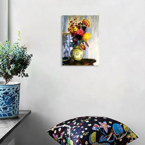 Impression giclée moderne abstraite de fleurs pour réchauffer le salon