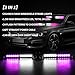 ASPL 2x14 inch 24LED Dash Emergency Strobe Lights Interior Front/Rear Windshield Deck Split Safety Warning Lights Hazard Light Bar for Car Truck Vehicles (Purple/White)