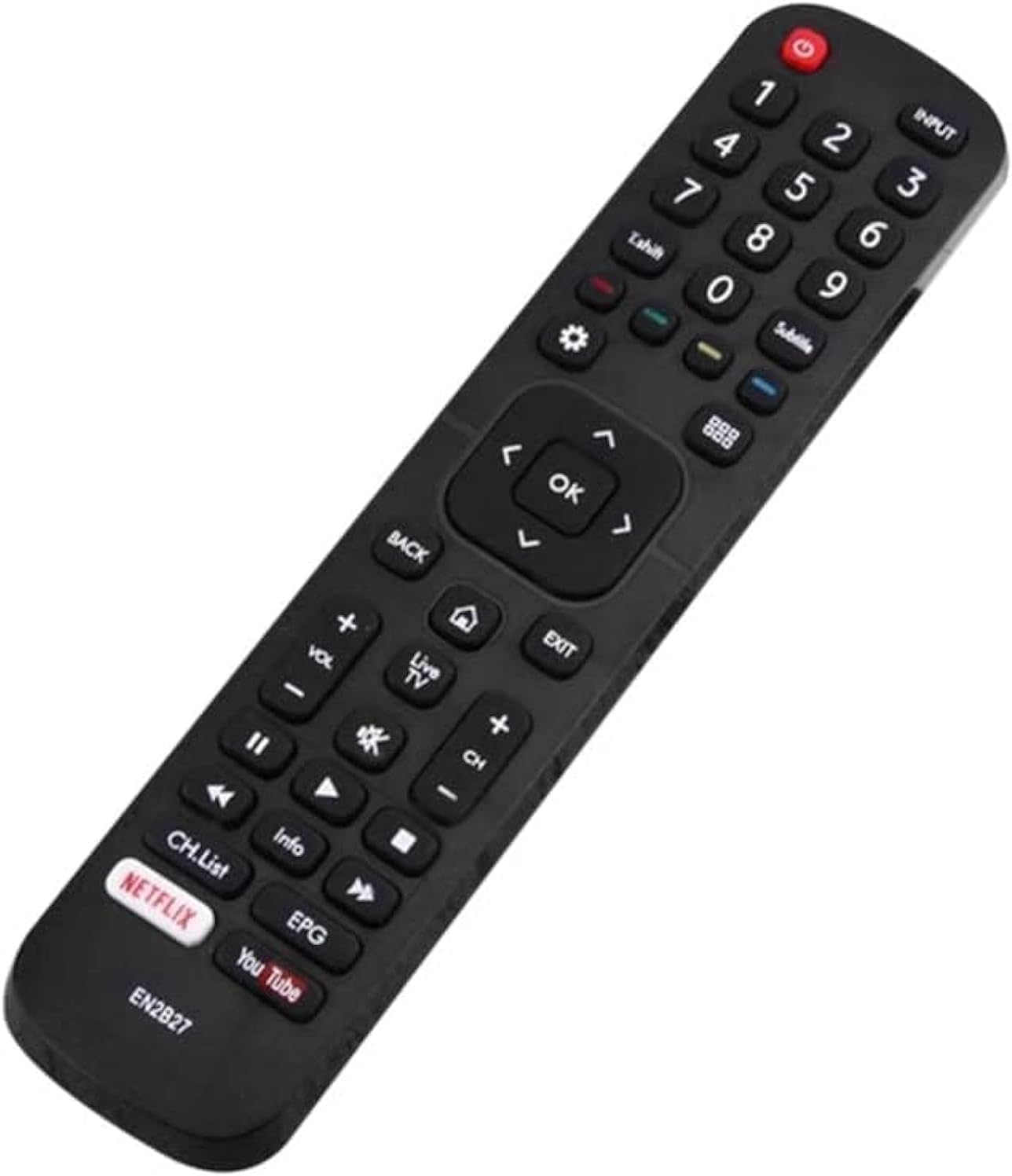 HCE Remote Control for Hisense Television EN2B27 RC3394402 / 01 3139 238 29621 EN2B27