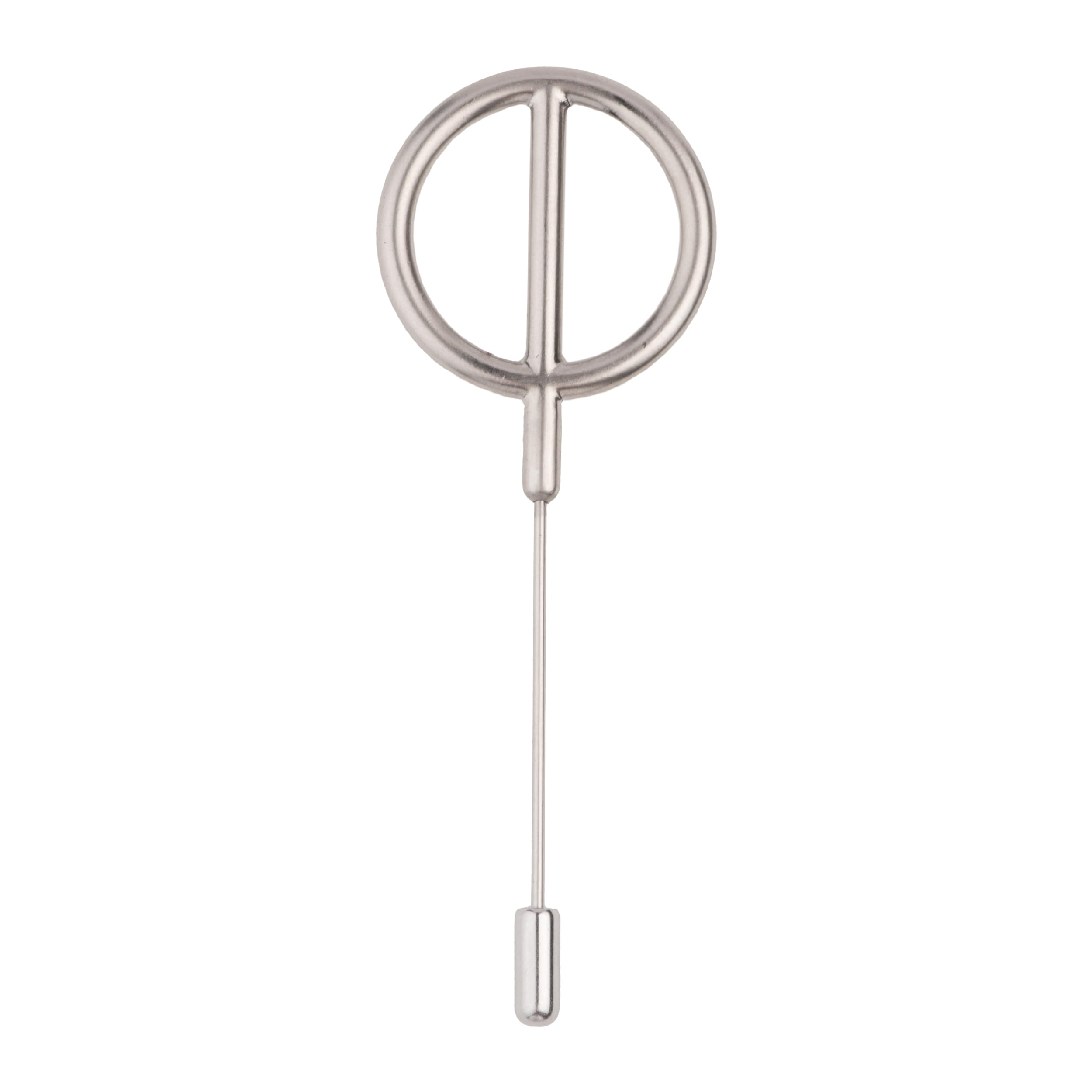 The Tie HubLapel Pin - O ring Silver For Men
