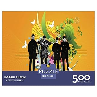 Puzzle de 500 pièces Le Jeu de Casse-tête des Beatles pour Adultes et Enfants Activités éducatives de Groupes célèbres, Impression Transparente, Plateau de Puzzle épais et Durable - Les Beatles, Paul McCartney, John Lennon, RIngo Starr, George Harrison Puzzle de 500 pièces Le Jeu de Casse-tête des Beatles pour Adultes et Enfants Activités éducatives de Groupes célèbres, Impression Transparente, Plateau de Puzzle épais et Durable – Image 2