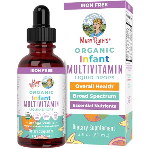 Image of MaryRuth Organics Multivitamin & Multimineral for Infants | USDA Organic | Sugar Free | Liquid Vitamins for Babies 6-12 Months | Immune Support & Overall Wellness | Vegan | Non-GMO | 2 Fl Oz