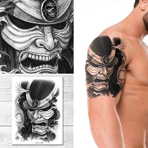 Supperb Temporary Tattoos - Skull Warrior Temporary Tattoo