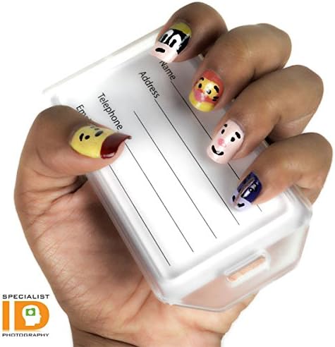 5 Pack - Premium Rigid Airline Luggage Tag Holders with 6" Worm Loops - Heavy Duty Hard Plastic -Suitcase ID Tag Identifiers with Business Card Insert Window by Specialist ID (Translucent/Clear) - Image 7