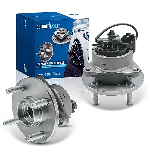 Image of Detroit Axle - 4-Lug w /ABS Front Wheel Bearing Hubs for 05-10 Chevy Cobalt