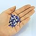 LolliBeads Resin Crystal Round Nail Art Mixed Flat Backs Acrylic Rhinestones Gems,Mix Size 1.5-5 mm, Color Sapphire Blue (1200Pcs)