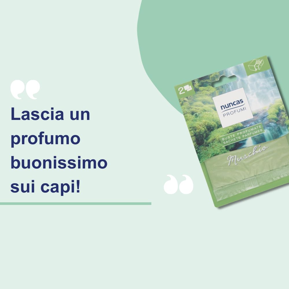 Nuncas Buste Profumate - per Cassetti - Muschio - 2 Pezzi