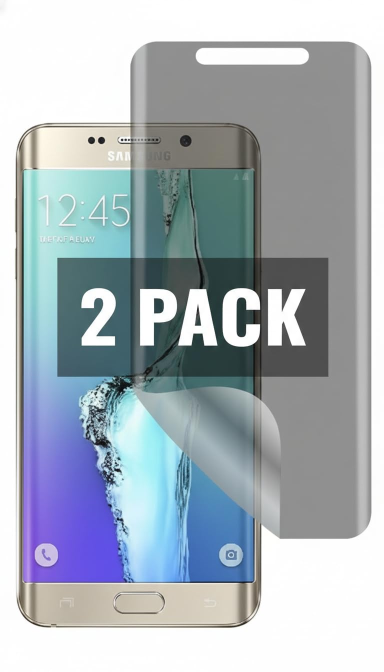 Privacy Film Screen Protector for Samsung Galaxy S6 Edge - Not Tempered Glass(Pack of 2)