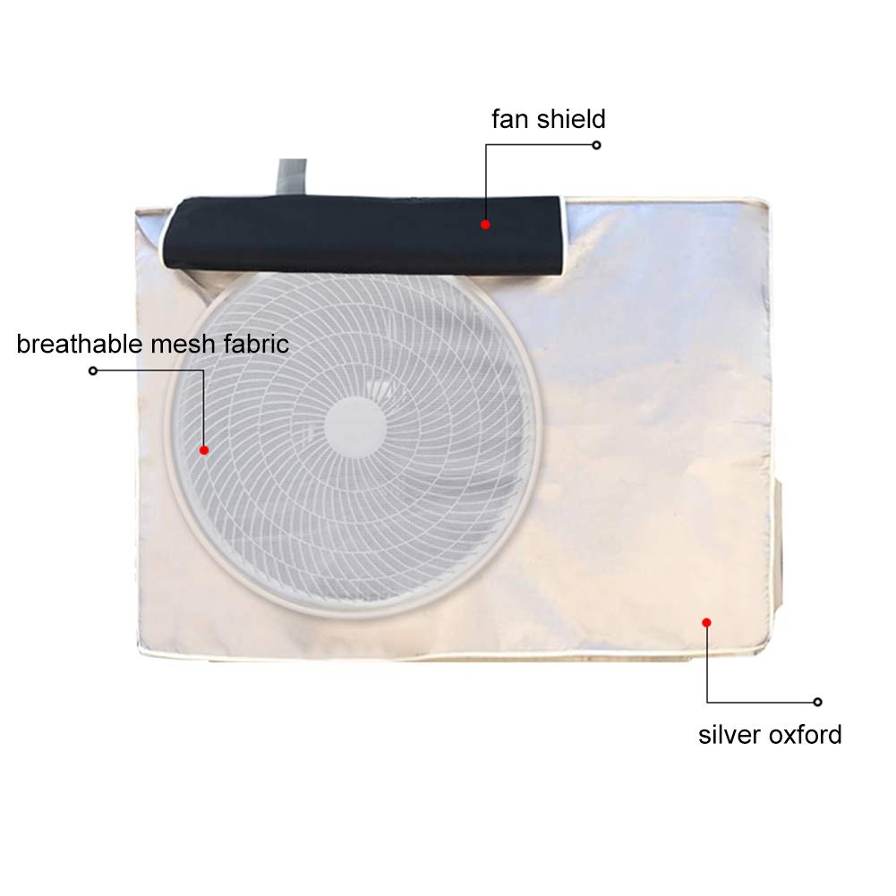 Housse Climatiseur Portable Housse Protection Climatiseur Portable - Tissu Oxford Imperméable 40x46x75cm - Cordon Serrage - Gris Housse Pour Climatiseur Extérieur