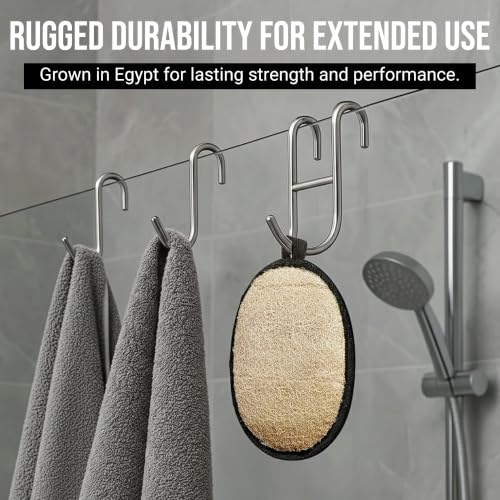 Image of SERRENTO Mens Loofah Body Scrubber - Shower Sponge Luffa 2PCS Baths Hygiene