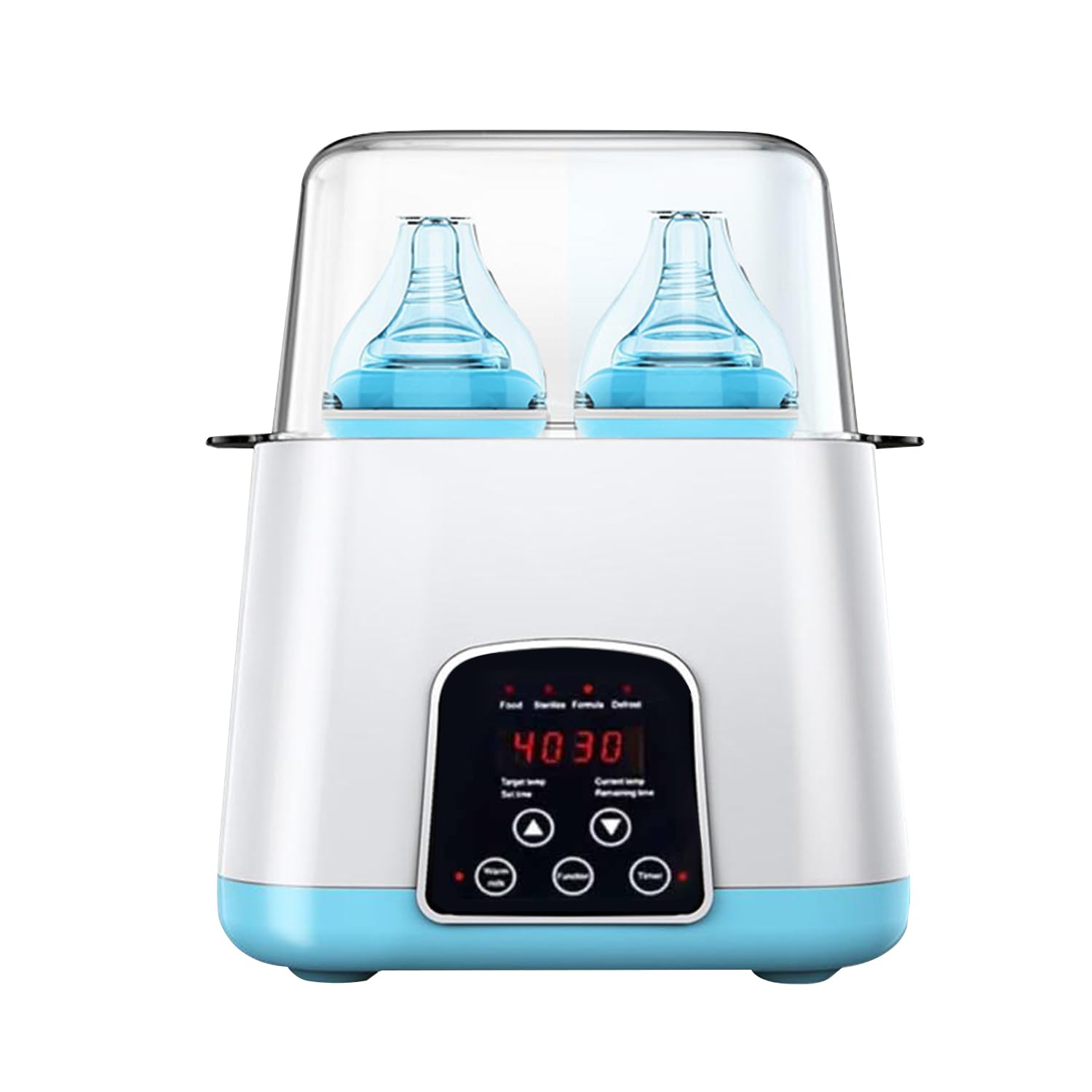 Gziztx Bottle Warmer 6 in 1 Baby Bottle Sterilizer with Timer, Digital Display and Temperature Control, for Warming Milk, Heating Complementary Food, and Disinfection