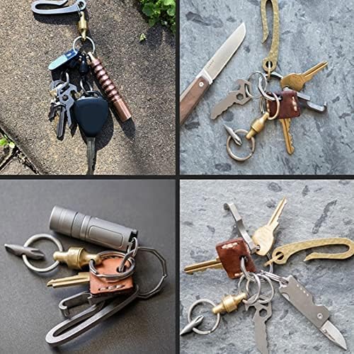 Amazon.com: TONYFY Brass Quick Release Keychain, with 360° Rotation ...