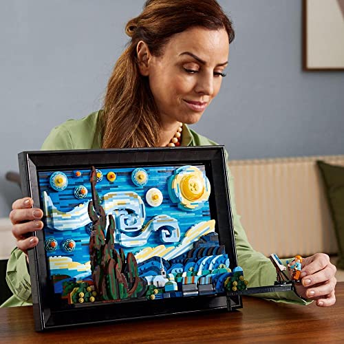 LEGO Ideas Vincent Van Gogh – The Starry Night 21333 Building Kit; 3D Art Build-and-Display Model for Adults