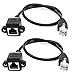 Aexit 2Pcs 30cm Transmission Long RJ45 Male to Female M/F CAT5E LAN Ethernet Adapter Network Cable