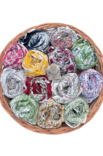 Fabricraft India Hand Block Cotton Scarf for Women