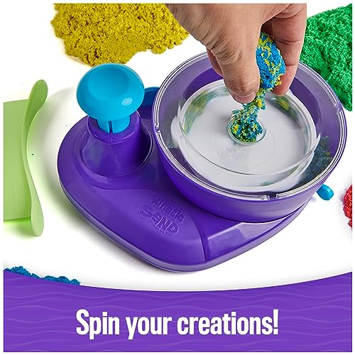 Kinetic Sand, Deluxe Swirl N’ Surprise Playset, 2.5Lbs Of Play Sand (Red, Blue, Green, Yellow, White And Purple), 4 Tools, Sensory Toys For Kids 3 And Up #TOP4