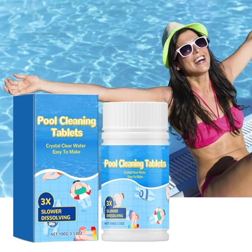 100g Pastilles Nettoyantes Piscine Mini Pastilles d’Entretien Piscine & Spa – Dissolution Progressive – pour Maintenance Régulière de l’Eau – Usage...