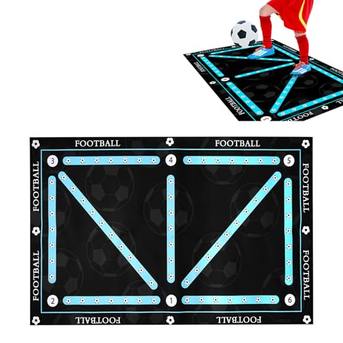 Tapis D'entraînement de Football 90 x 60 cm/35.4 x 23.6 Inch Absorption des Chocs Tapis D'entraînement Football Antidérapant Silencieux Cadeau Pour Les...