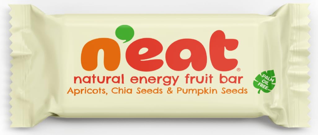 N'eat Aprikosen, Chia Samen & Kürbissamen Natural Energy Fruchtriegel 16x45g (vegan & palmölfrei)