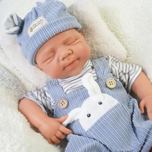 Muñeco bebé silicona 20 pulgadas con caja miniatura 6