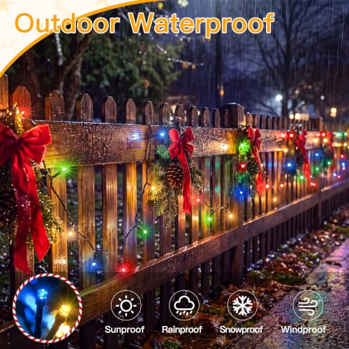 Ollny 100LED 33FT Multicolor Outdoor Christmas String Lights, 8 Modes - image 5