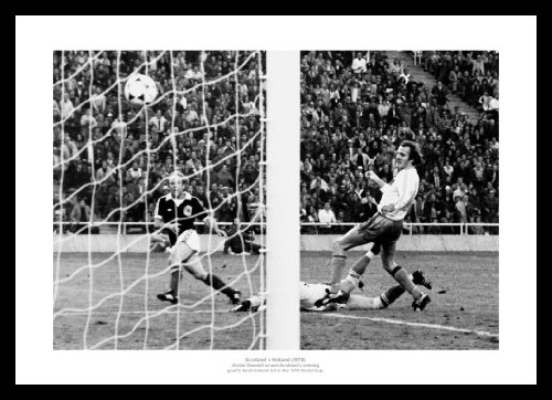 Scotland Framed Archie Gemmill Winning Goal v Holland 1978 World Cup Photo Memorabilia