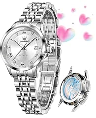 L6702: Silver band & White dial