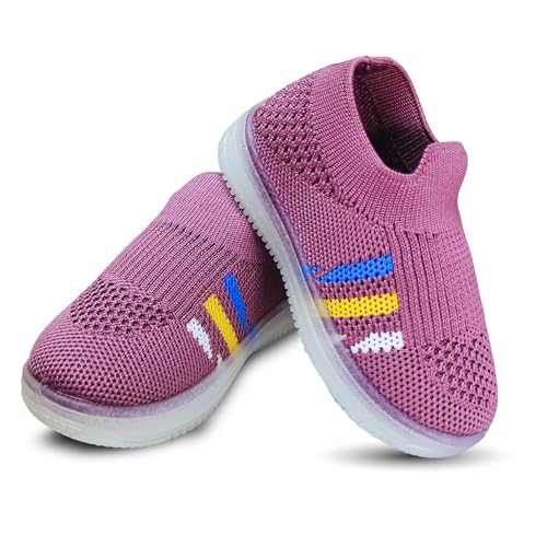 Image of inchJugnu inch LED Light-Up Baby Shoes (0-5 Years) | Soft Sole Comfort for Tiny Feet, Breathable Knit, Easy Slip-On | Magical Glowing Shoes for Happy Kids.