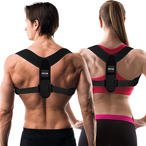 FEVAN Rücken Geradehalter Verstellbare - Haltungskorrektur Rücken Damen und Herren - Rückengurt -...