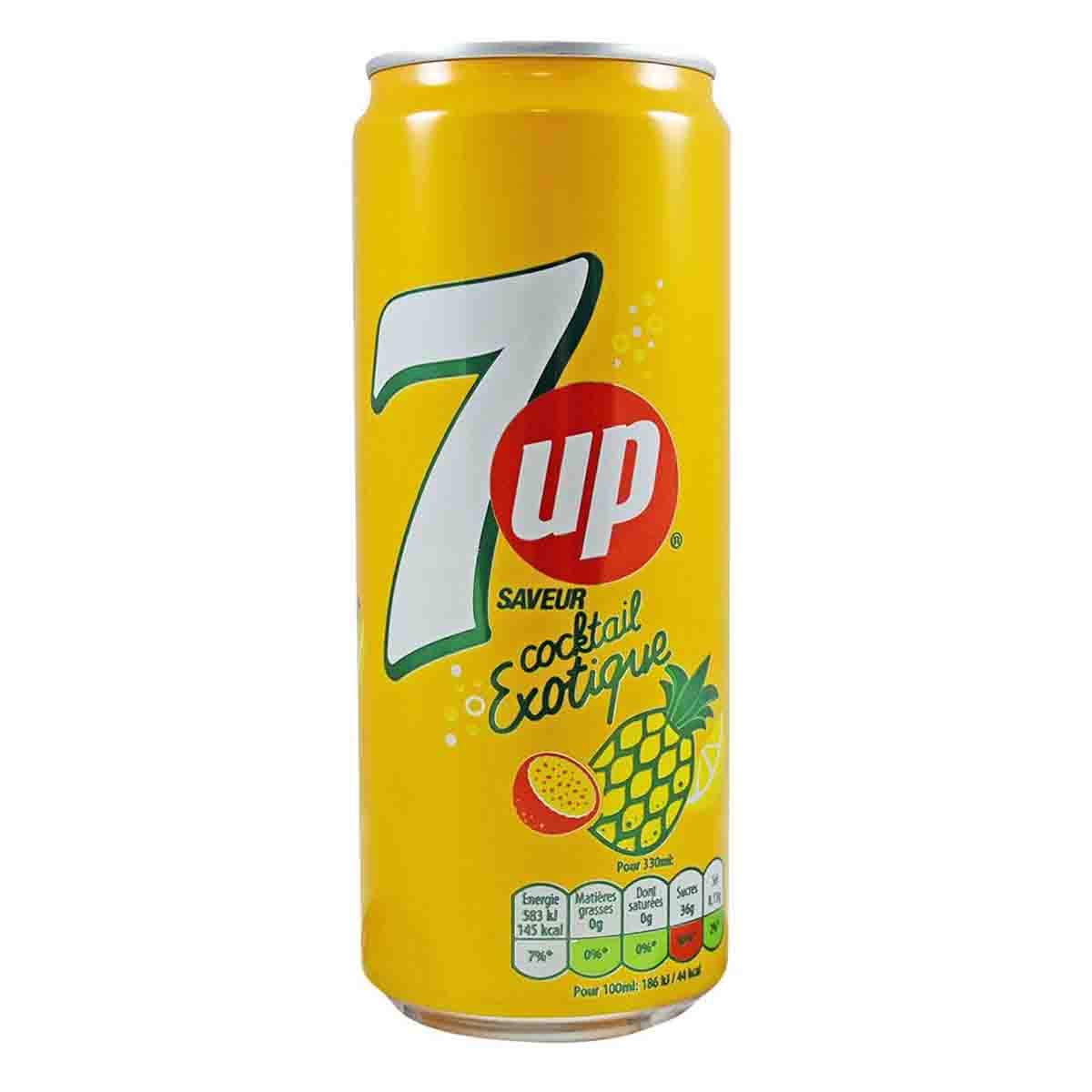 7up Exotic Cocktail Soft Drink Soda 24 Pack 330ml / can (France)