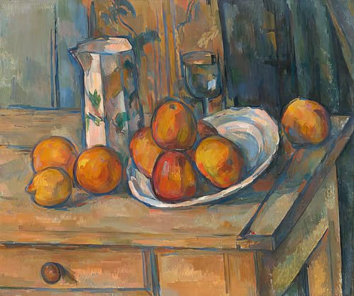 Cuadro de Paul Cézanne Bodegón con jarra de leche lienzo 60x90cm