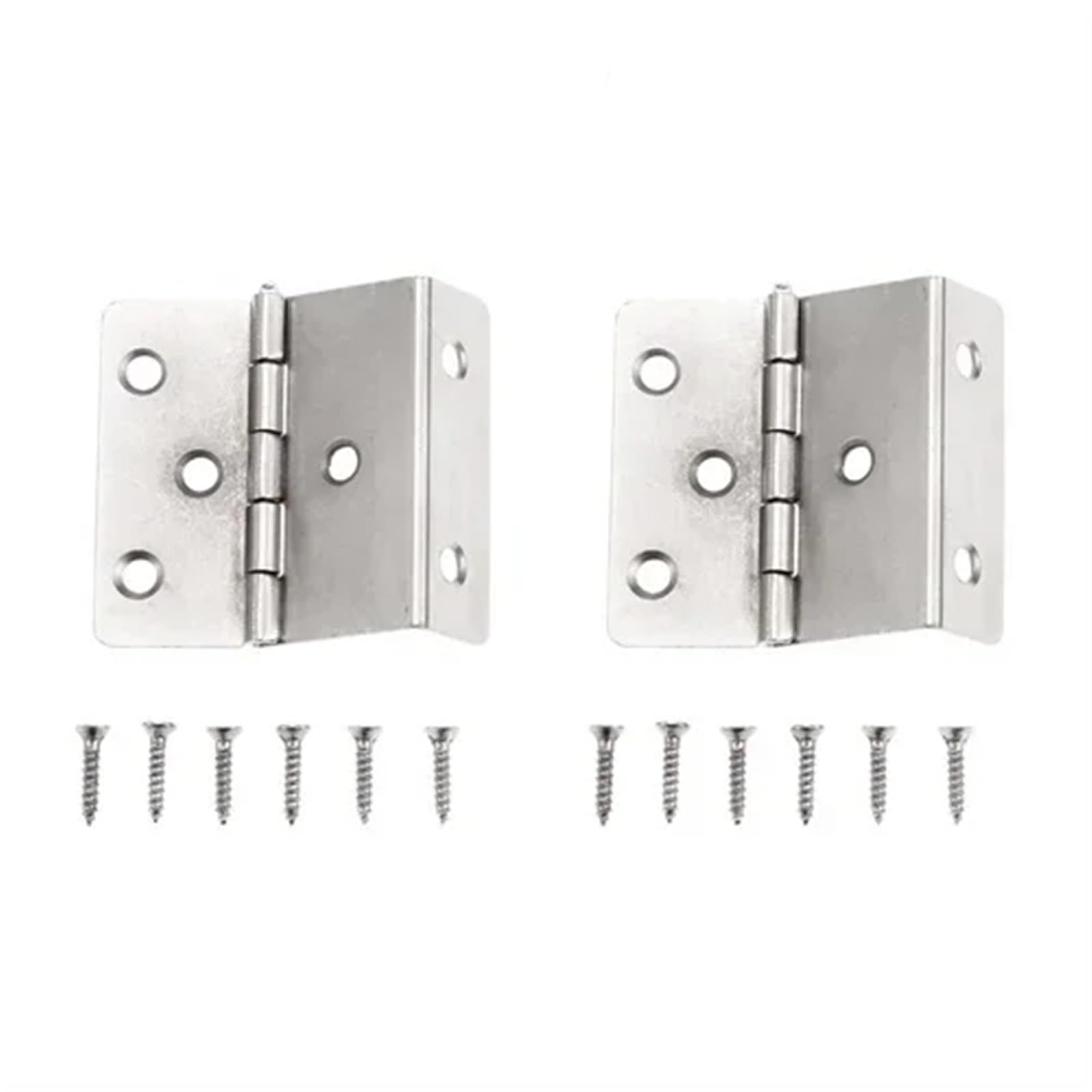 Kdhcvkz Silver 2Pcs Hing With Screw Folding Hinge(Silver)