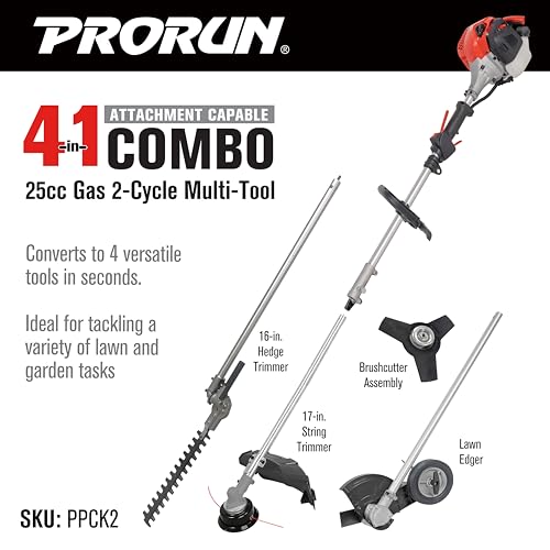 25.4cc Gas-Powered 2-Cycle 4-in-1 Combo Unit Capable Powerhead