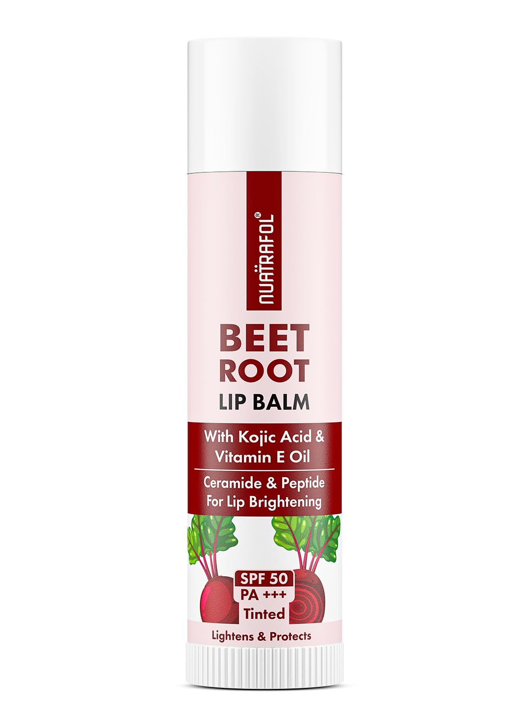 Nuatrafol Beetroot Tinted Lip Balm SPF 50 PA+++ | For Dark & Pigmented Lips | Hydrates Dry & Chapped Lip | Enriched with Kojic Acid, Ceramide, Peptide & Vitamin E | Soft, Glossy Lips for Women | 5g (Tinted)-image-20