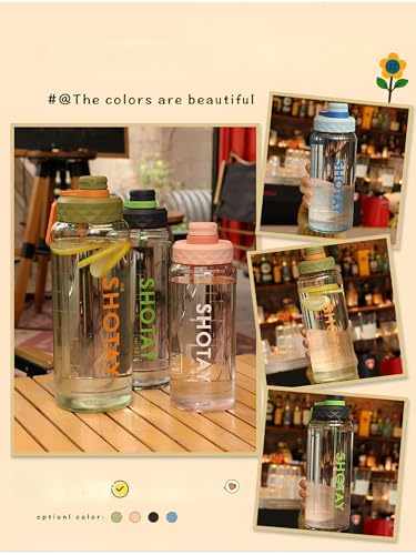 Image of THE VENTI SHOTAY Large Tritian Water Bottle 1600ML BPA Free Premium Plastic Bottle with Holder for Home, Office, Gym, Travel, Camping, Hiking, Sports