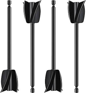 Resin Mixer Paddles, 4 Pcs Epoxy Mixer Attachment for Powerful Mixing, Reusable Paint Mixer, Multipurpose Mixer Paddle for Mixing Epoxy Resin, Paint, Pigment, and Reduce Bubbles